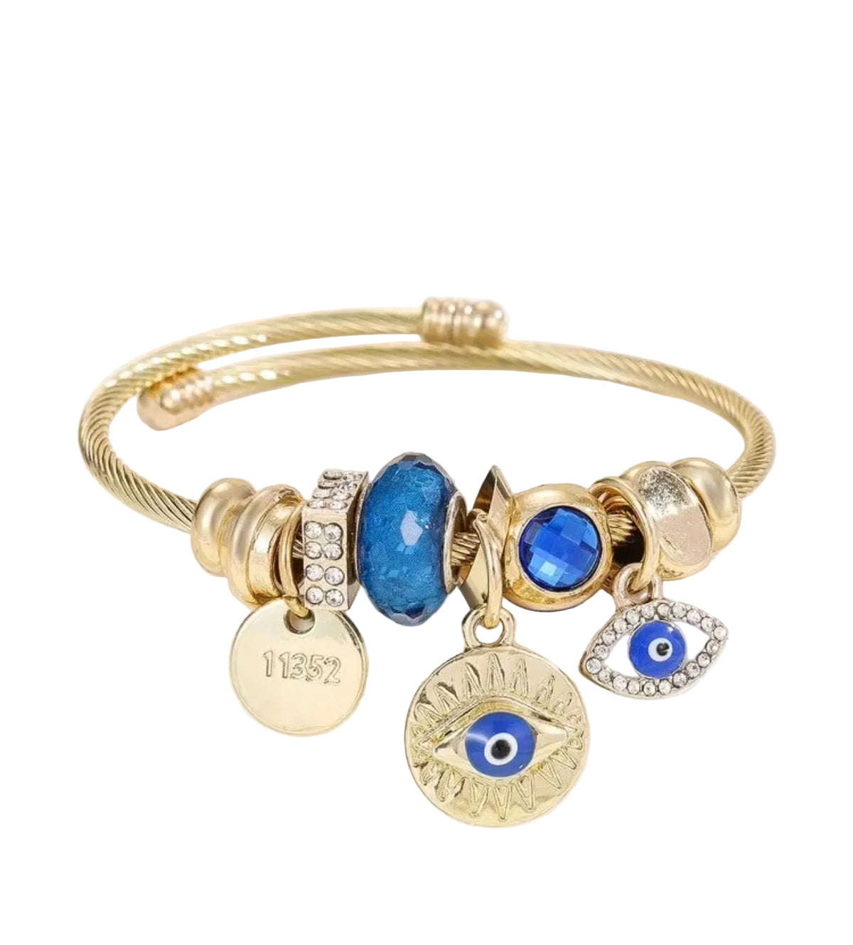 Evil Eye Charm Bangle
