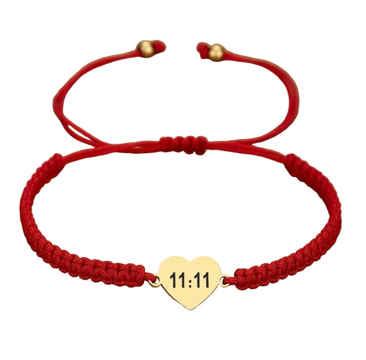 11:11 red knot bracelet