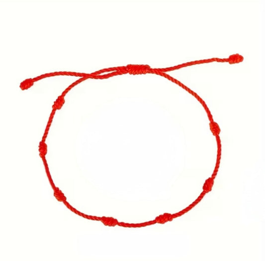 7 Knots Red String Protection Bracelet