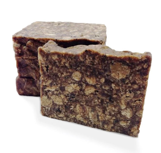 Raw African black soap