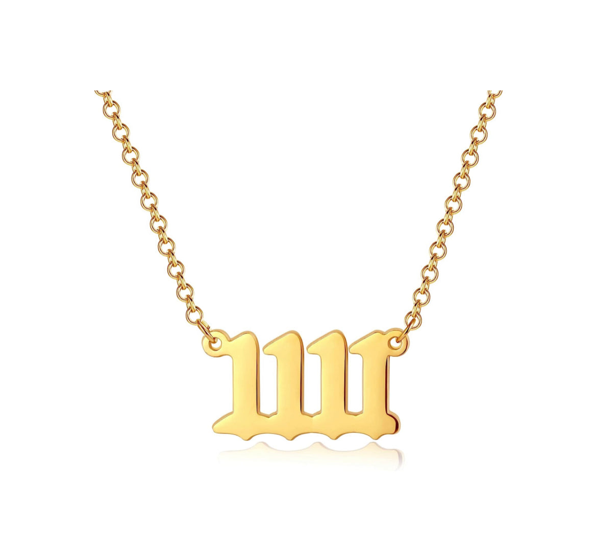 11:11 gold necklace
